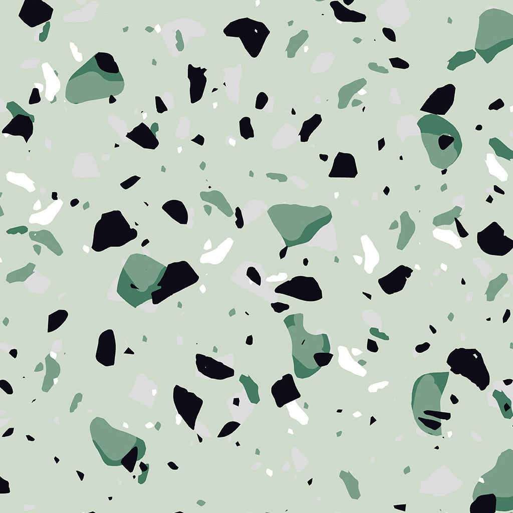 Papel de Parede Non Woven Terrazzo Verde