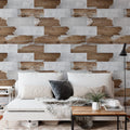 Papel de Parede Non Woven Concreto Wood