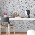 Papel de Parede Non Woven Granilite Rose e Azul Marinho