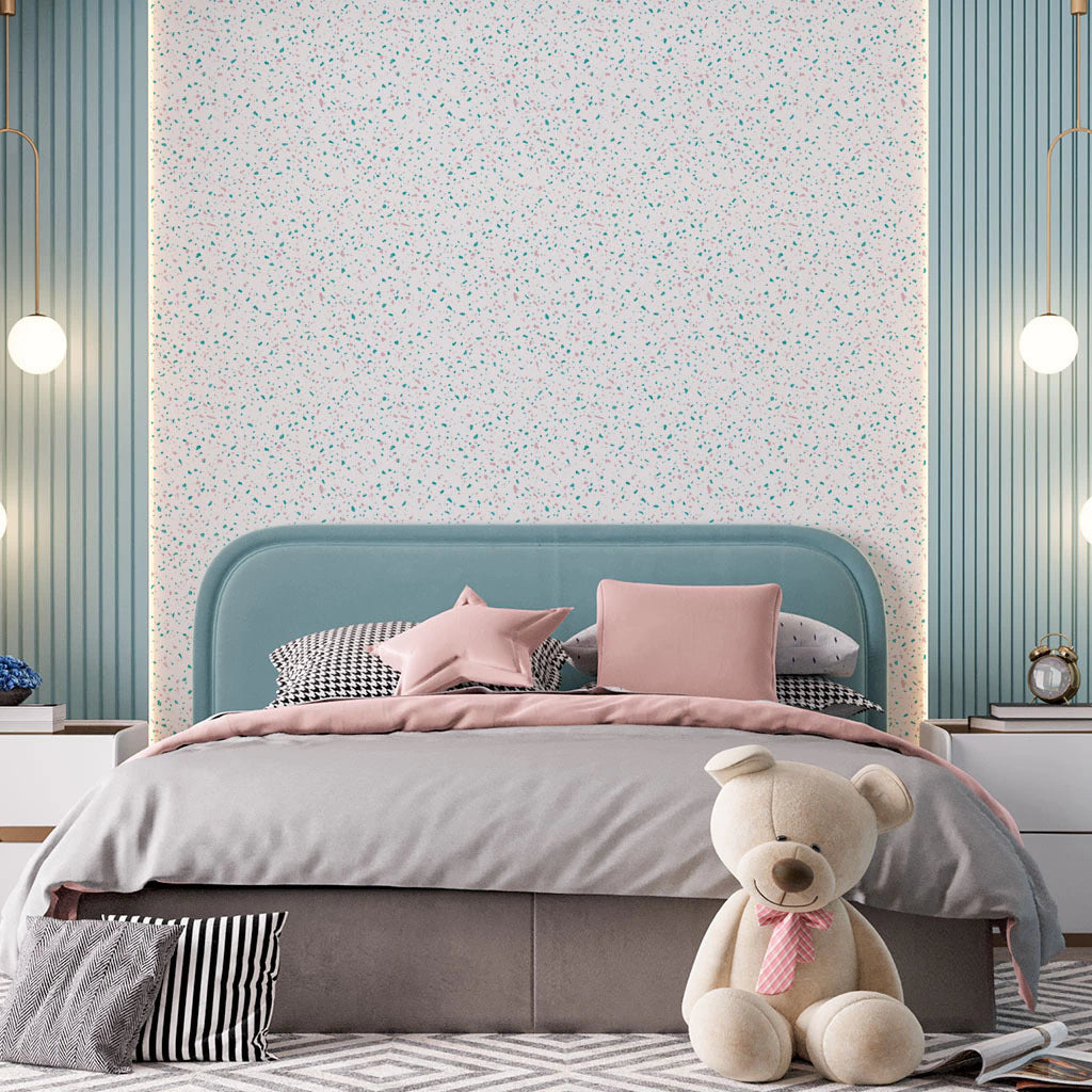 Papel de Parede Non Woven Granilite Tiffany Gold e Rose