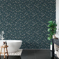 Papel de Parede Non Woven Terrazzo Azul Marinho