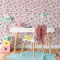 Papel de Parede Non Woven Terrazzo Rosa