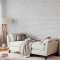 Papel de Parede Non Woven Tijolinho Branco
