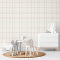 Papel de Parede Non Woven Quadriculado do Campo