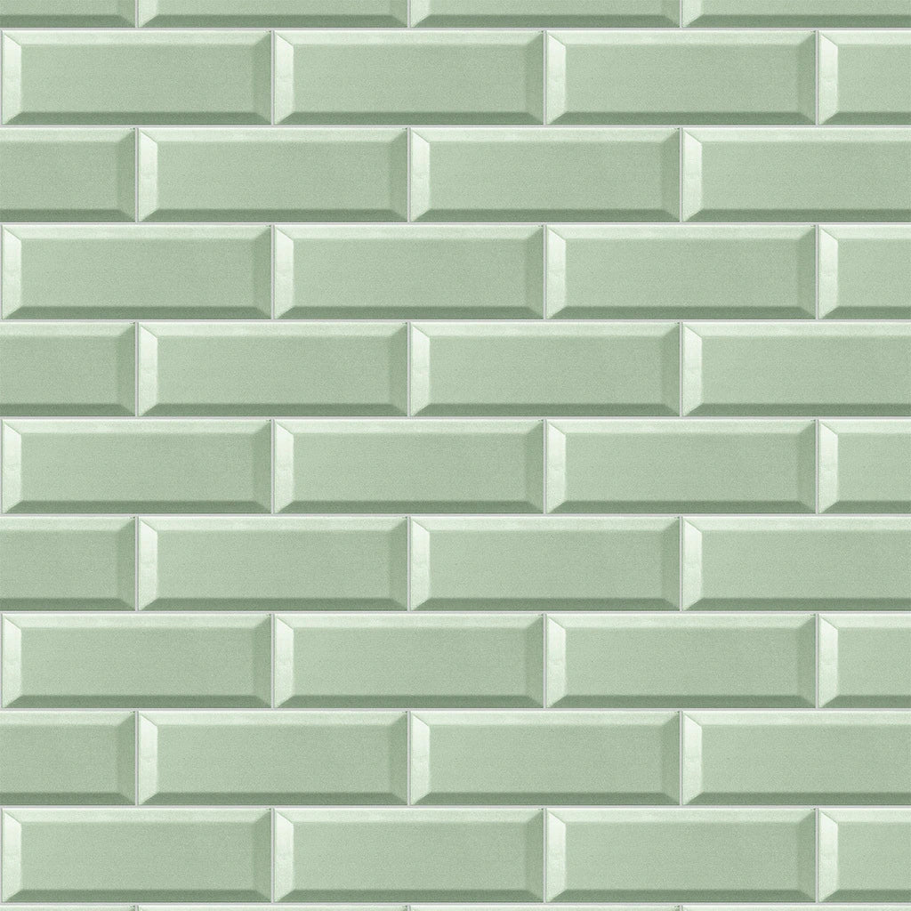 Papel de Parede Non Woven Tijolinho 3D Verde