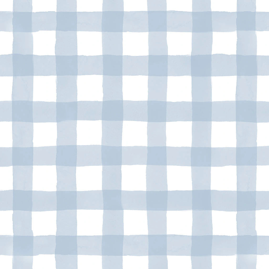 Papel de Parede Non Woven Xadrez Aquarela Azul