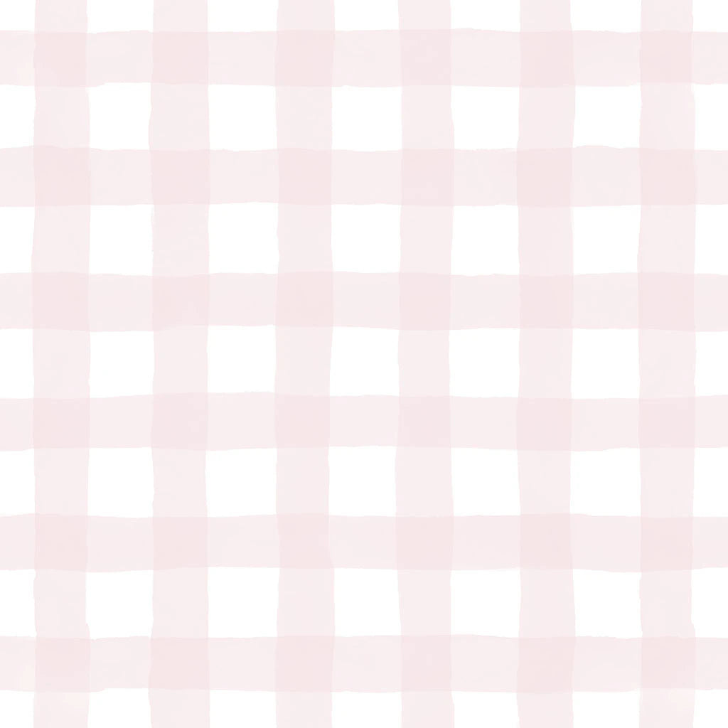Papel de Parede Non Woven Xadrez Aquarela Rosa