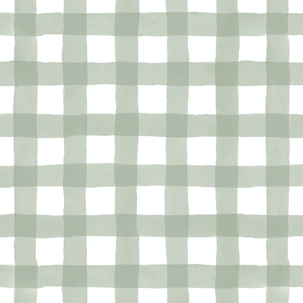 Papel de Parede Non Woven Xadrez Aquarela Verde