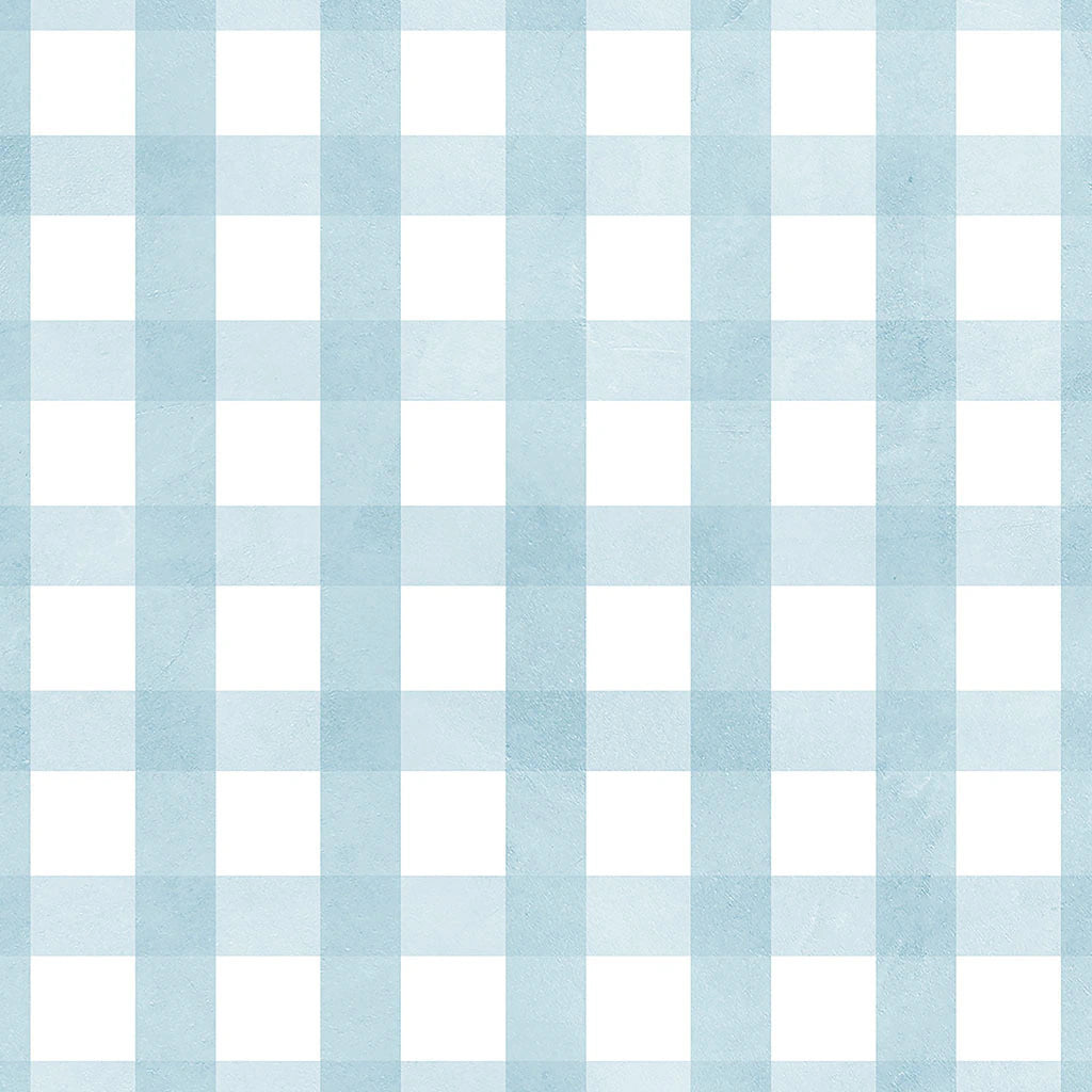 Papel de Parede Non Woven Xadrez Cimento Queimado Azul Claro