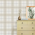 Papel de Parede Non Woven Xadrez Glen Areia