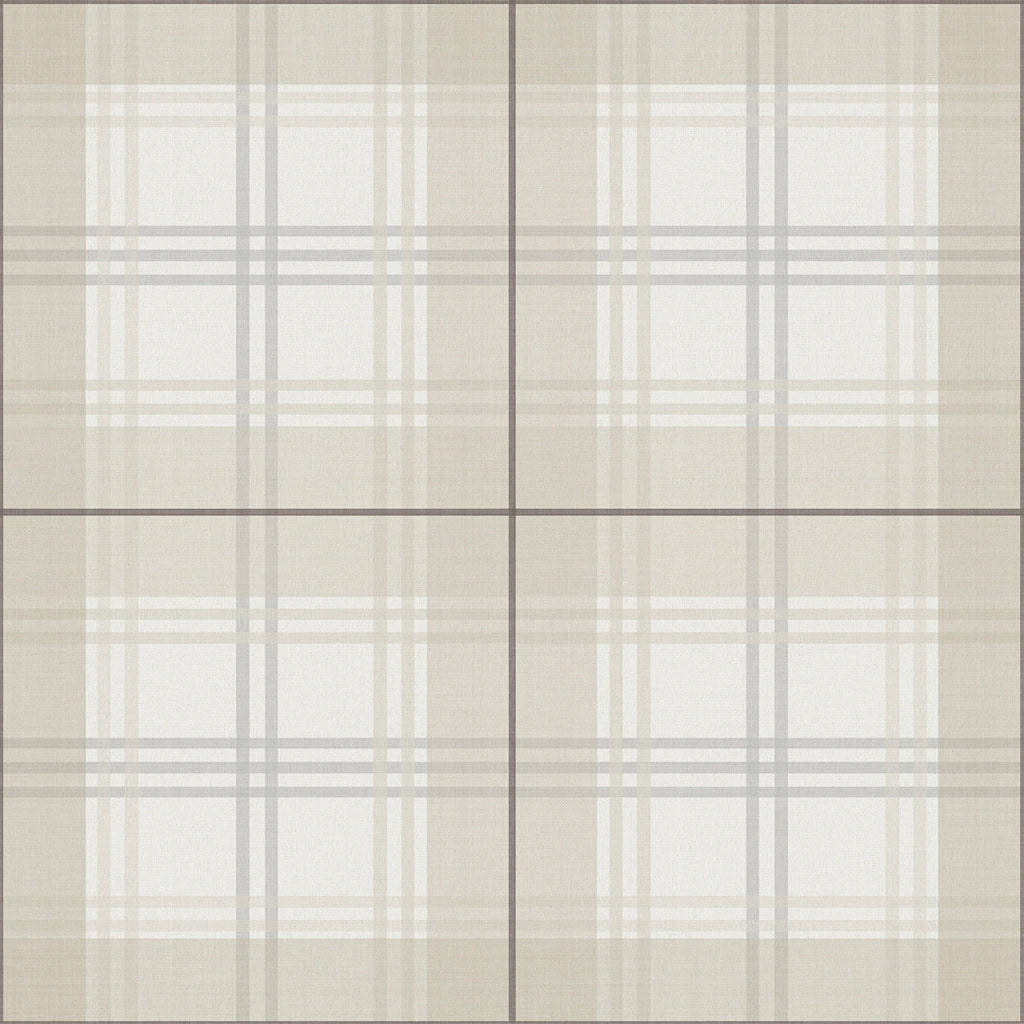 Papel de Parede Non Woven Xadrez Glen Areia