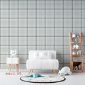 Papel de Parede Non Woven Xadrez Jeans Verde Soft