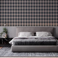Papel de Parede Non Woven Xadrez Scot Azul Marinho