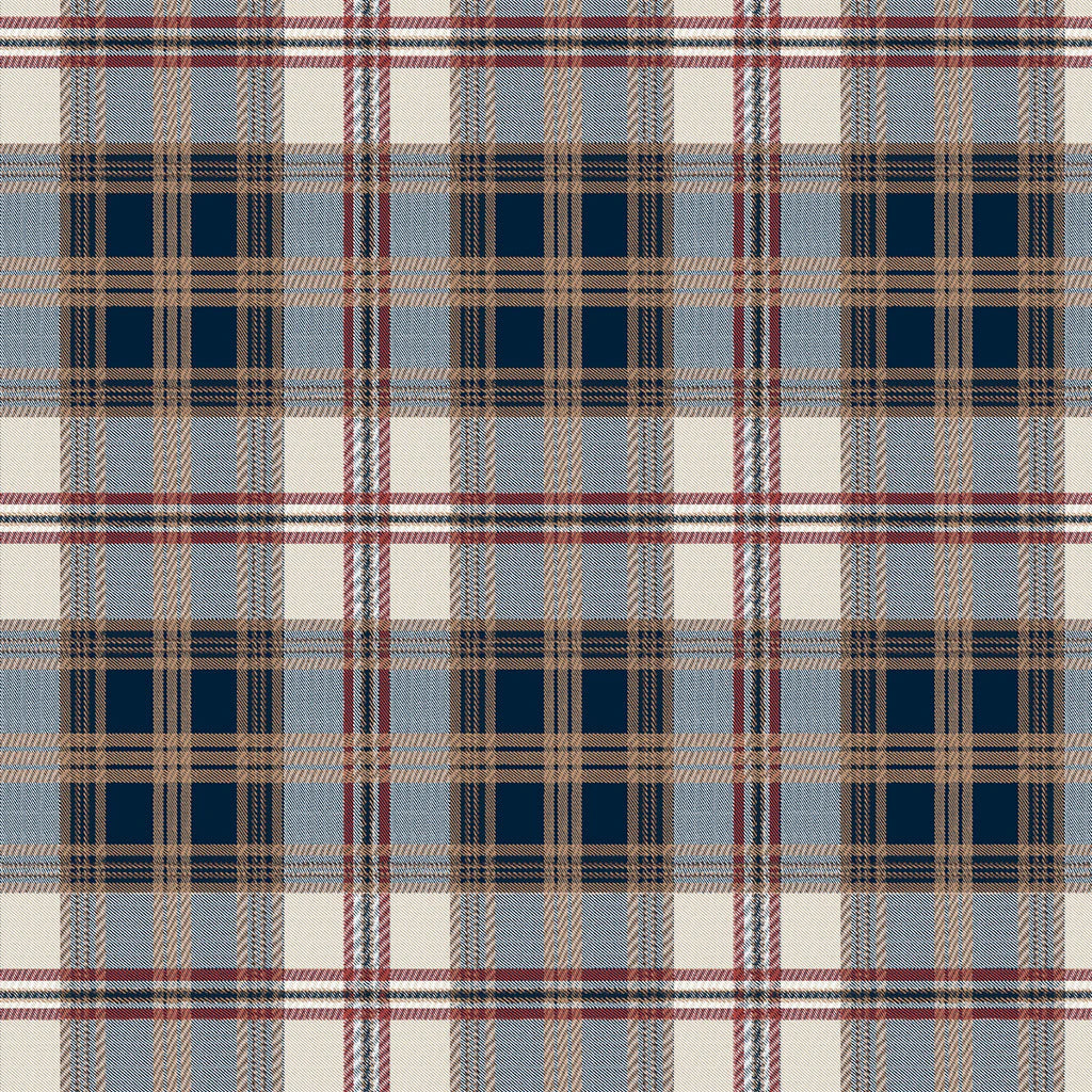 Papel de Parede Non Woven Xadrez Scot Azul Marinho