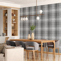 Papel de Parede Non Woven Xadrez Tweed Cinza