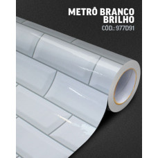 Metrô branco  brilho 